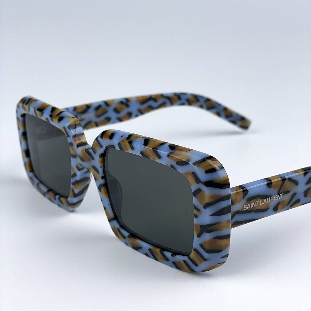 SALE! NEW Saint Laurent SL534 SUNRISE 008 Violet  Rectangle Unisex Sunglasses - Picture 8 of 12